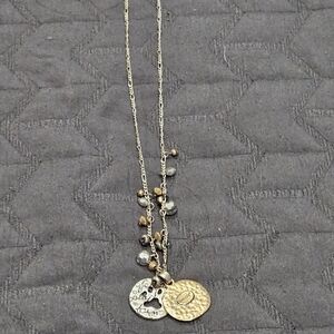 Chico's Gold and Silver Charm Necklace